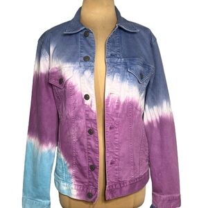 AE x Young Money Tie Dye Denim Jacket Sz M Exclusive Collab Lil Wayne Drake
